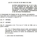 Governador sanciona lei aprovada na Alerj para blindar Rioprevidência após escândalo do caso Master