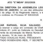 Ex-presidente do Detro exonerado por Ricardo Couto vira chefe de gabinete de Alan Lopes (PL) na Alerj