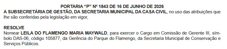 ex-vereadora Leila do Flamengo assume o cargo de gerente de parque no Rio