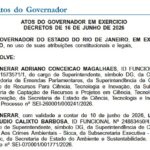 Ricardo Couto entra em campo e abre 3 a 0 nas exonerações do Diário Oficial desta quarta-feira