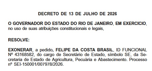 Ricardo Couto unifica pastas de Agricultura e Desenvolvimento Regional e oficializa saída dos secretários