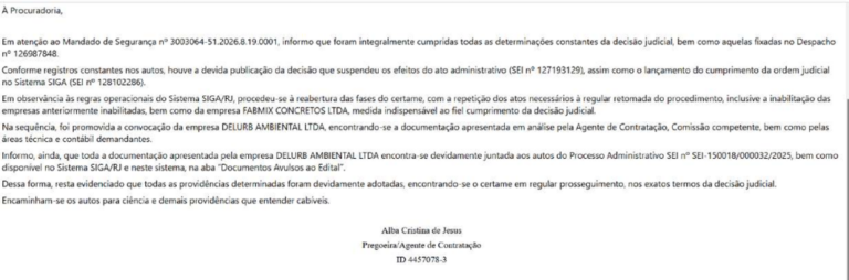 instituto alvo de operação policial deixa licitação de R$ 20 milhões parada por mais de 90 dias, apesar de ordem para conclusão