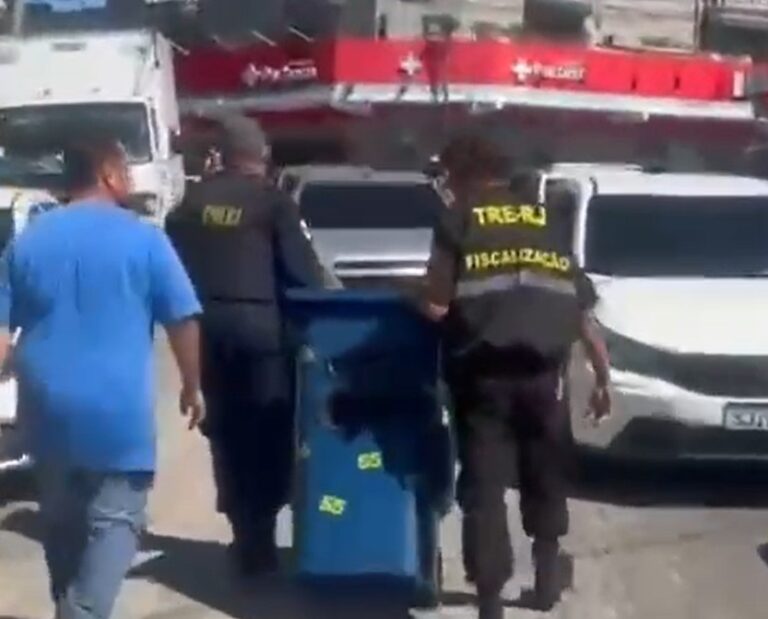 Fiscalização recolhe caixa de som usada em comício de Paes na Região dos Lagos