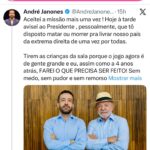 Alana Passos entra com ação no MPF contra André Janones por suposta incitação ao crime em publicação nas redes