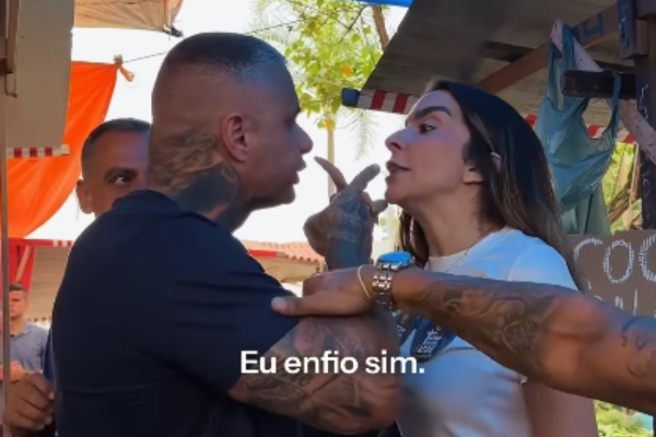 Talita Galhardo e Gutemberg Fonseca cobram apoio de Sargento Britto em feira na Barra — que só não apoia nomes do próprio partido
